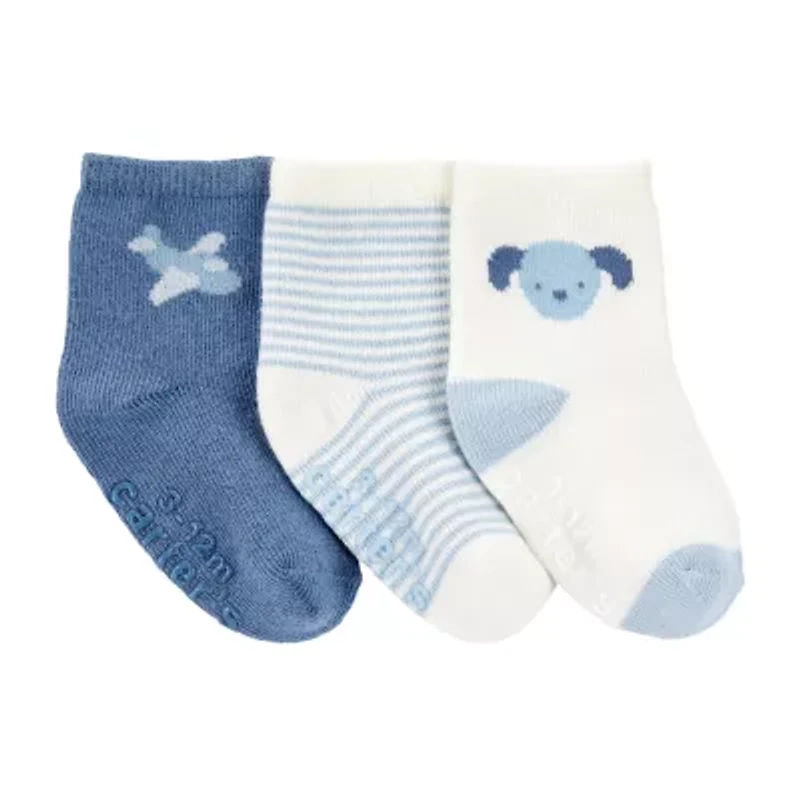 Carter's Baby Boys 3 Pair Low Cut Socks