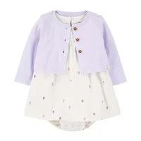 Carter's Baby Girls Short Sleeve Fitted Dress Set