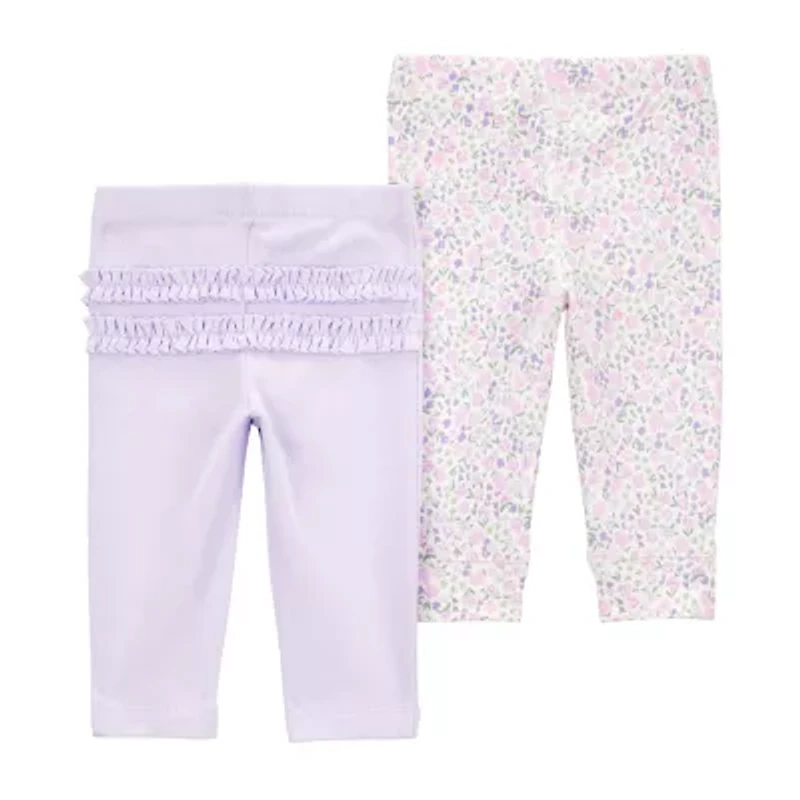 Carter's Baby Girls Straight Regular Fit Pull-On Pant