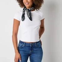 Mixit Small Sqaure Satin Like Cheetah Square Scarf