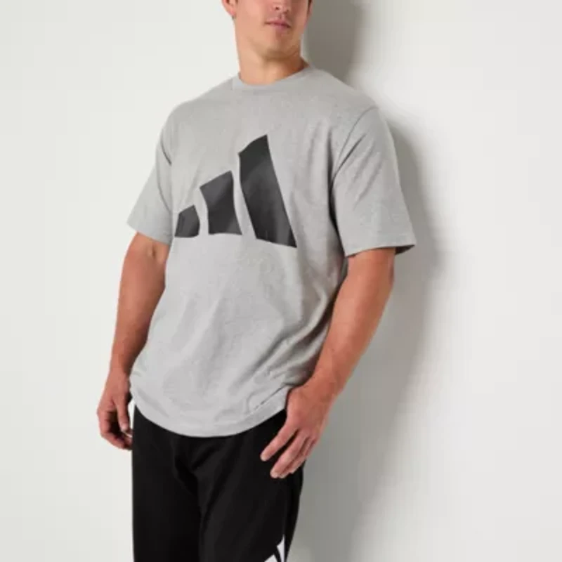adidas Mens Crew Neck Short Sleeve Regular Fit Big and Tall Graphic T-Shirt