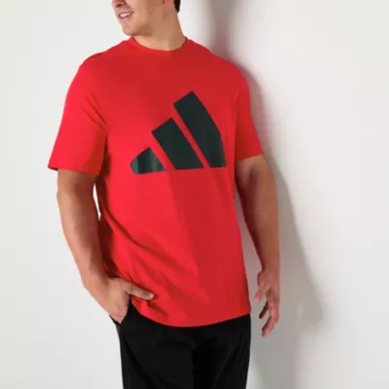 adidas Mens Crew Neck Short Sleeve Big and Tall Graphic T-Shirt