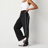Arizona Womens Straight Mid Rise Regular Fit Juniors Track Pant