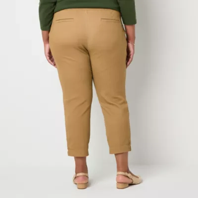St. John's Bay Womens Plus Ankle Pull-On Pant