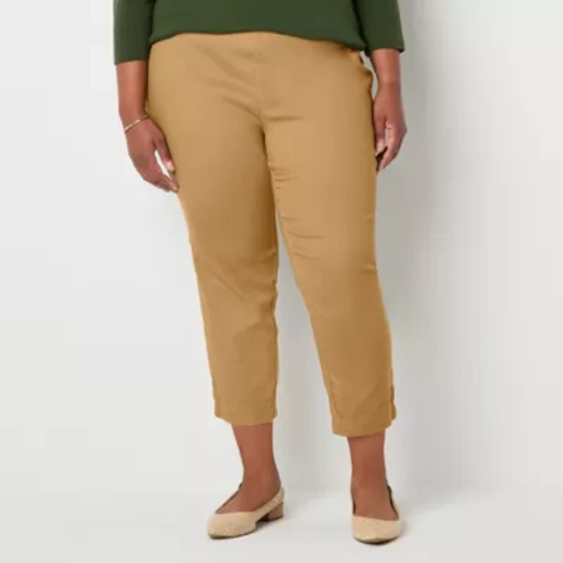 St. John's Bay Womens Plus Ankle Pull-On Pant
