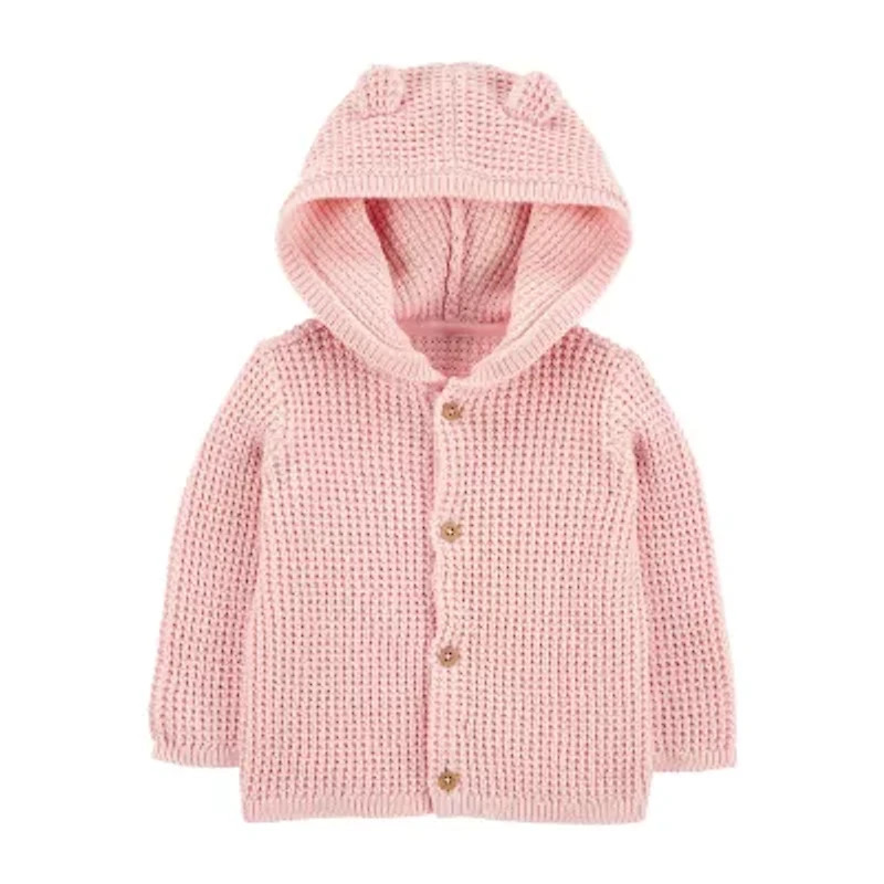 Carter's Baby Girls Hooded Long Sleeve Cardigan