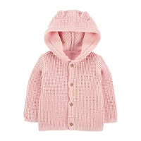 Carter's Baby Girls Hooded Long Sleeve Cardigan