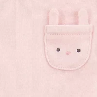 Carter's Baby Girls Round Neck Short Sleeve Rib 5-pc. Bodysuit