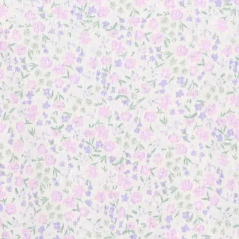 Carter's Baby Girls Round Neck Short Sleeve Rib 5-pc. Bodysuit