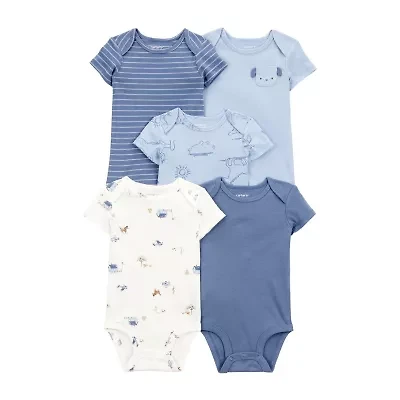 Carter's Baby Boys Round Neck Short Sleeve 5-pc. Bodysuit