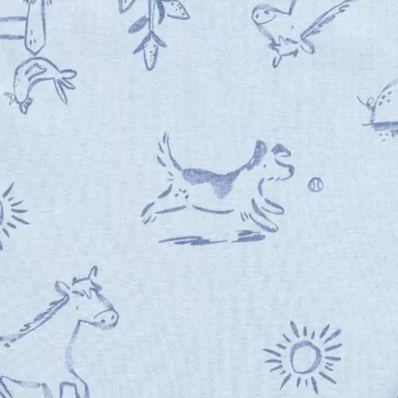 Carter's Baby Boys Round Neck Short Sleeve Rib 5-pc. Bodysuit