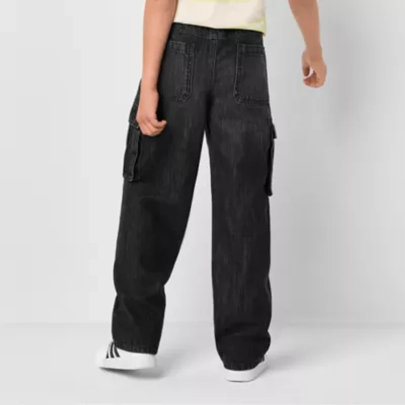 Thereabouts Little & Big Kid Boys Adjustable Waist Cargo Loose Fit Jean