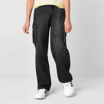 Thereabouts Little & Big Kid Boys Adjustable Waist Cargo Loose Fit Jean