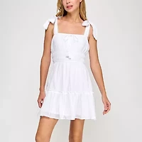 Trixxi Womens Juniors Sleeveless Fit + Flare Dress
