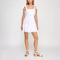 Trixxi Womens Juniors Sleeveless Fit + Flare Dress