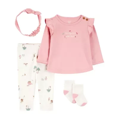 Carter's Baby Girls 4-pc. Pant Set