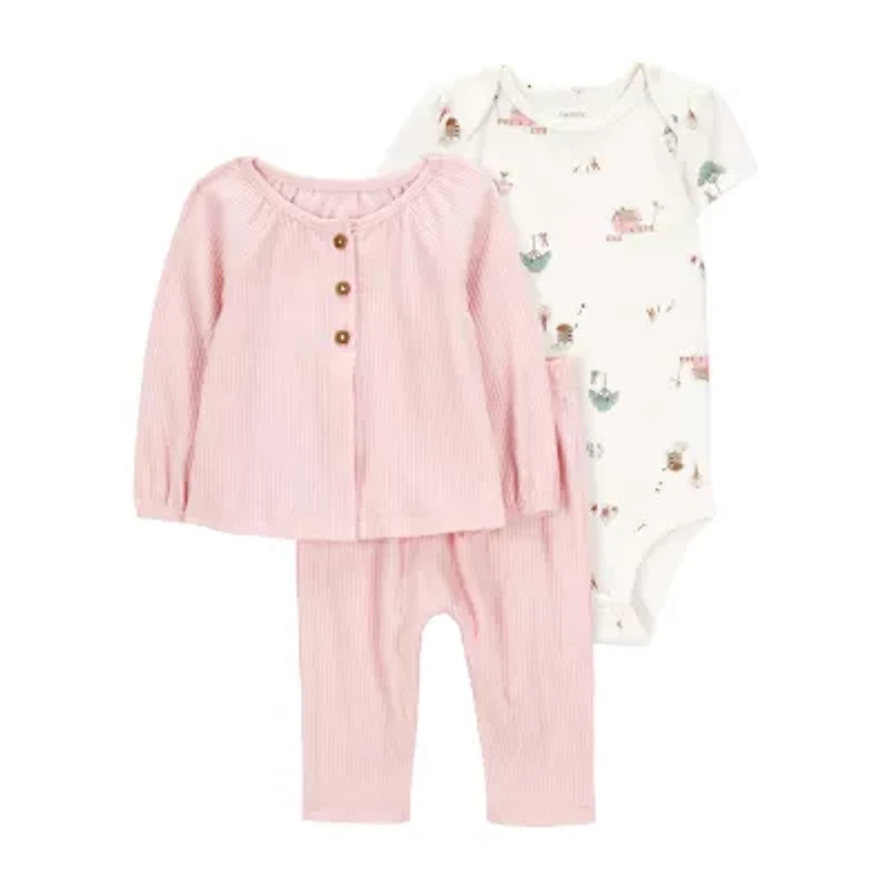 Carter's Baby Girls 3-pc. Pant Set