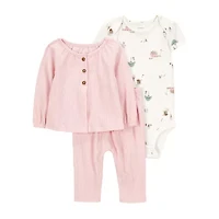 Carter's Baby Girls 3-pc. Pant Set