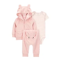 Carter's Baby Girls 3-pc. Pant Set