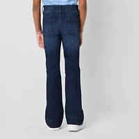 Thereabouts Little & Big Kid Girls Pintuck Flare Leg Jean