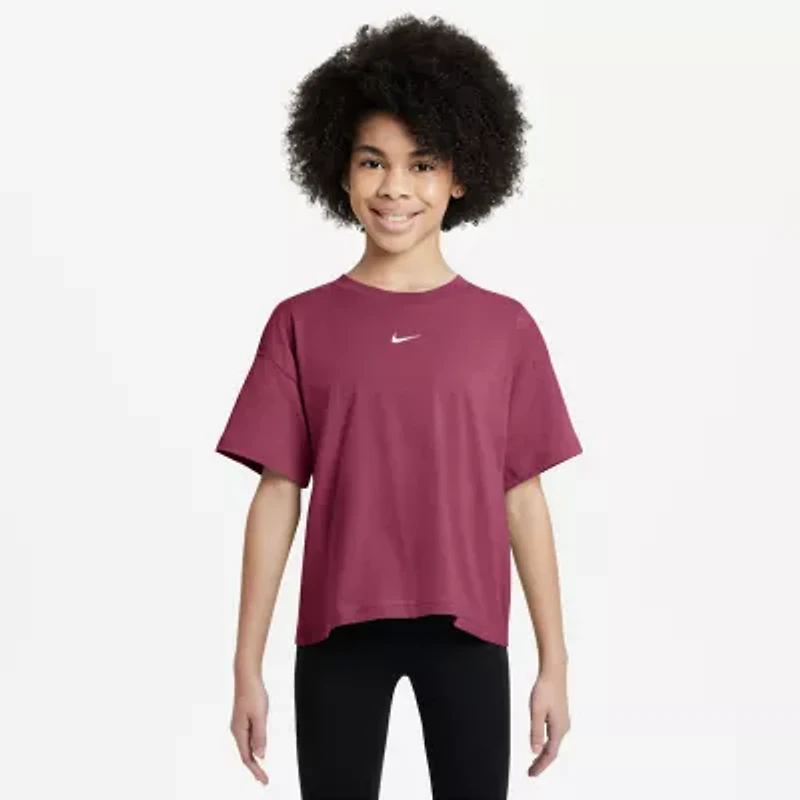 Nike Big Kid Girls Crew Neck Short Sleeve Active T-Shirt