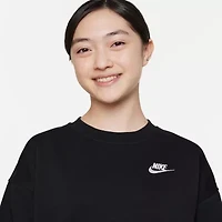 Nike Big Kid Girls Crew Neck Fleece Long Sleeve Sweatshirt