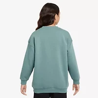 Nike Club Big Kid Girls Crew Neck Fleece Long Sleeve Sweatshirt
