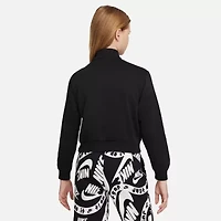 Nike Club Big Kid Girls Mock Neck Long Sleeve Fleece Active Quarter-Zip Pullover