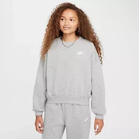 Nike Big Kid Girls Crew Neck Fleece Long Sleeve Sweatshirt