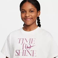 Nike Big Kid Girls Crew Neck Short Sleeve Regular Fit Graphic T-Shirt