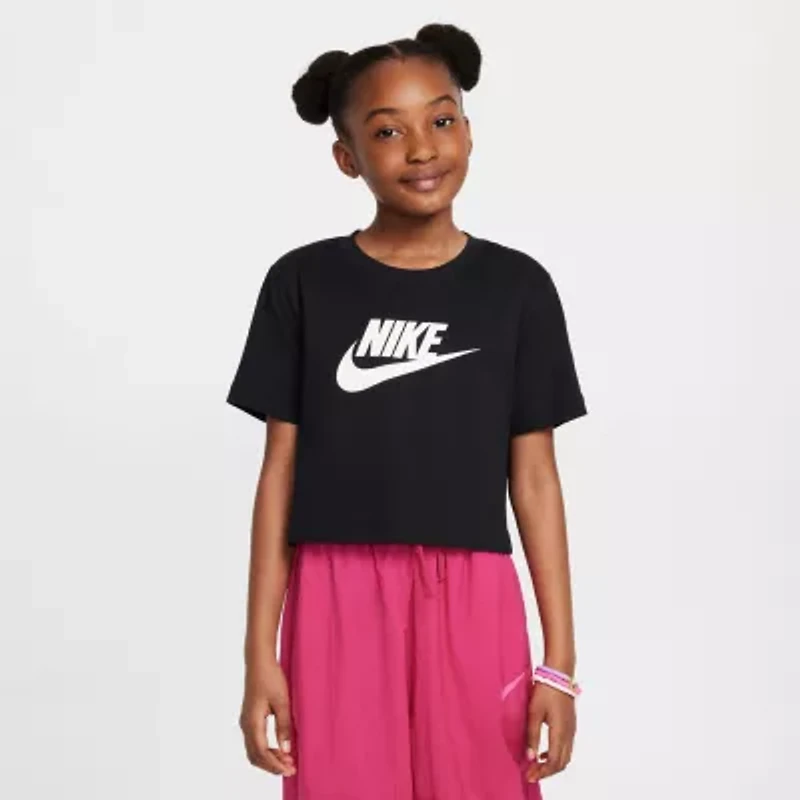 Nike Big Kid Girls Crew Neck Short Sleeve Regular Fit Graphic T-Shirt