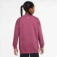 Nike Club Big Kid Girls Crew Neck Fleece Long Sleeve Sweatshirt