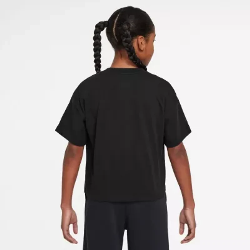 Nike Big Kid Girls Crew Neck Short Sleeve Regular Fit Graphic T-Shirt