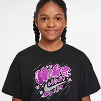 Nike Big Kid Girls Crew Neck Short Sleeve Regular Fit Graphic T-Shirt