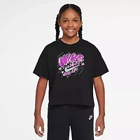 Nike Big Kid Girls Crew Neck Short Sleeve Regular Fit Graphic T-Shirt