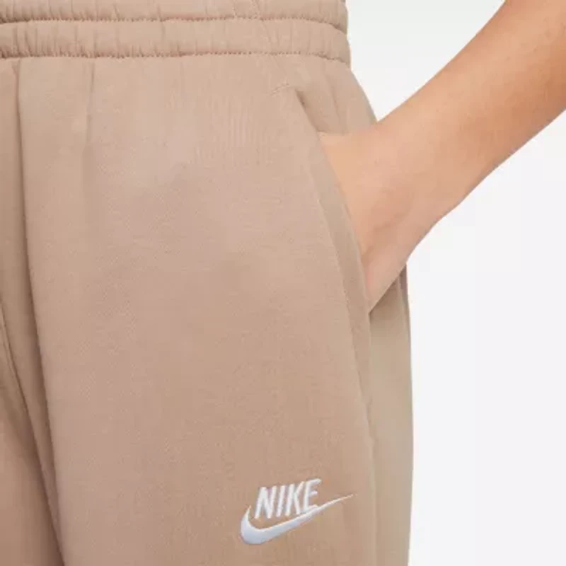 Nike Club Big Kid Girls Cuffed Loose Fit Fleece Jogger Pant