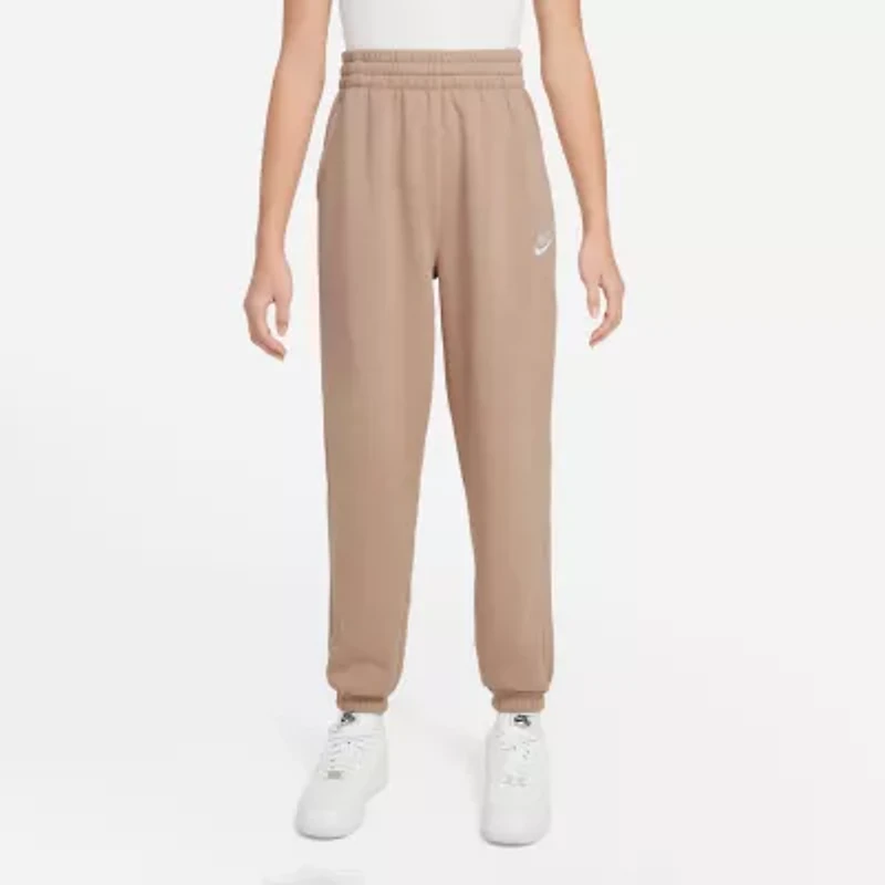 Nike Club Big Kid Girls Cuffed Loose Fit Fleece Jogger Pant