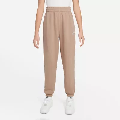 Nike Club Big Kid Girls Cuffed Loose Fit Fleece Jogger Pant