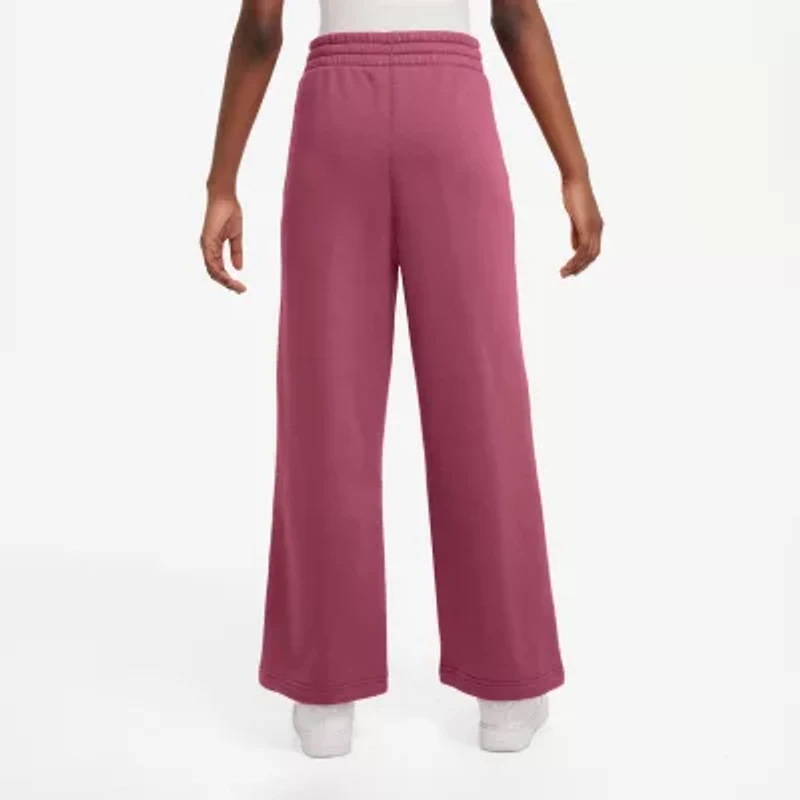Nike Club Big Kid Girls Wide Leg Regular Fit Fleece Pull-On Pant