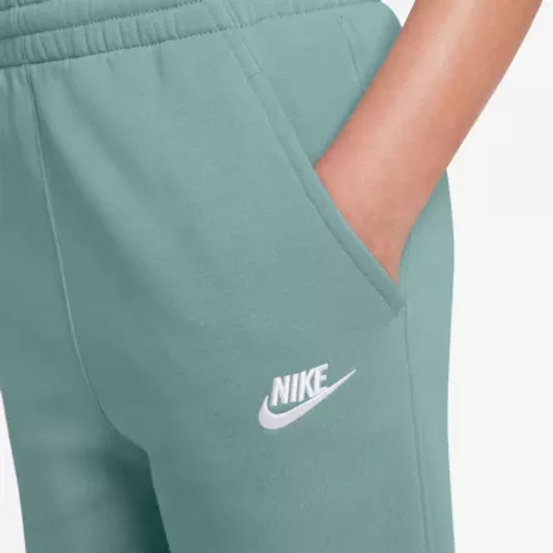 Nike Club Big Kid Girls Wide Leg Regular Fit Fleece Pull-On Pant