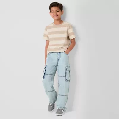 Thereabouts Little & Big Kid Boys Adjustable Waist Cargo Loose Fit Jean