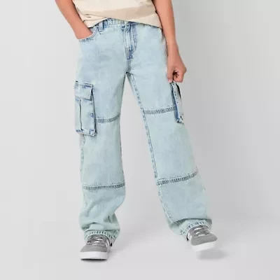 Thereabouts Little & Big Kid Boys Adjustable Waist Cargo Loose Fit Jean