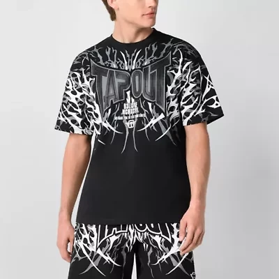Tapout Mens Crew Neck Short Sleeve Regular Fit Graphic T-Shirt