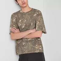 Arizona Mens Crew Neck Short Sleeve Boxy Fit Graphic T-Shirt