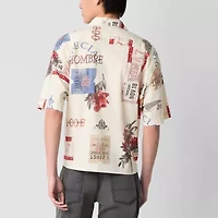 Arizona Mens Relaxed Fit Short Sleeve Button-Down Shirt