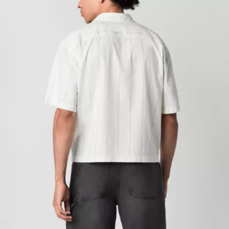 Arizona Mens Relaxed Fit Short Sleeve Button-Down Shirt