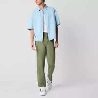 Arizona Mens Short Sleeve Relaxed Fit Button-Down Shirt