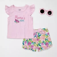 Baby Essentials Girls 3-pc. Short Set