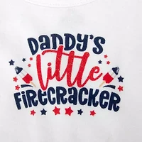 Baby Essentials Little Firecracker Girls 3-pc. Short Set