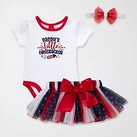 Baby Essentials Little Firecracker Girls 3-pc. Skirt Set